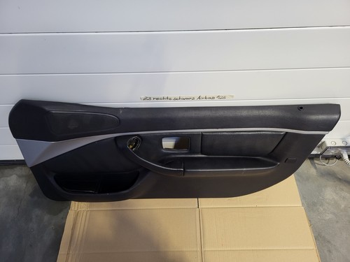 BMW Z3 Tür Verkleidung Leder Schwarz RECHTS + Griff + Chrom Leiste Airbag-Klappe – Bild 2