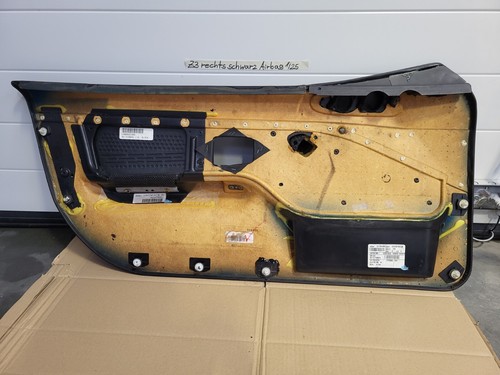 BMW Z3 Tür Verkleidung Leder Schwarz RECHTS + Griff + Chrom Leiste Airbag-Klappe – Bild 12