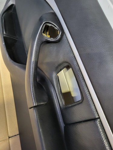 BMW Z3 Tür Verkleidung Leder Schwarz RECHTS + Griff + Chrom Leiste Airbag-Klappe – Bild 6