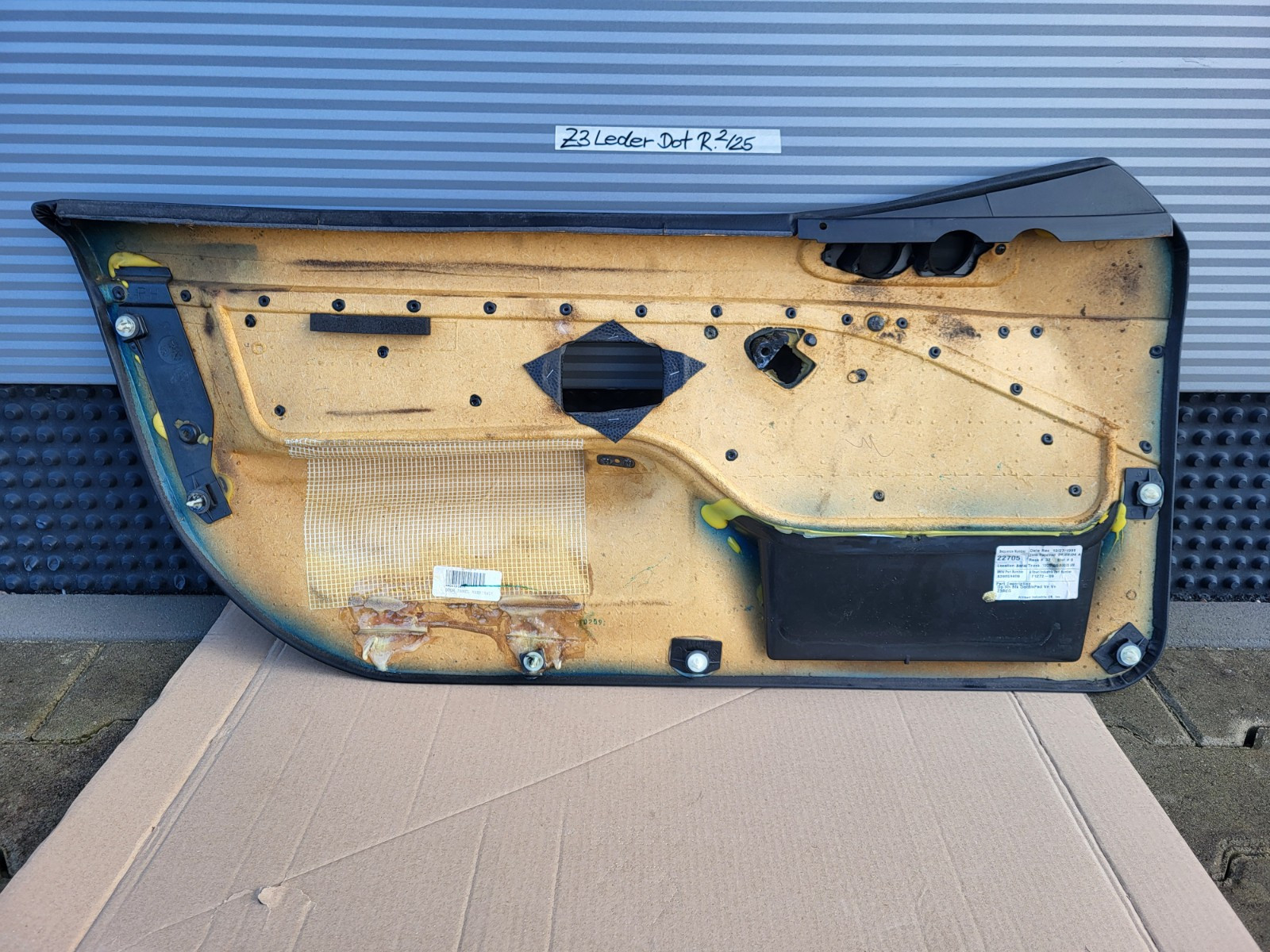 BMW Z3 Roadster Coupe Tür Verkleidung Leder Dot Schwarz RECHTS mit Türgriff – Bild 9