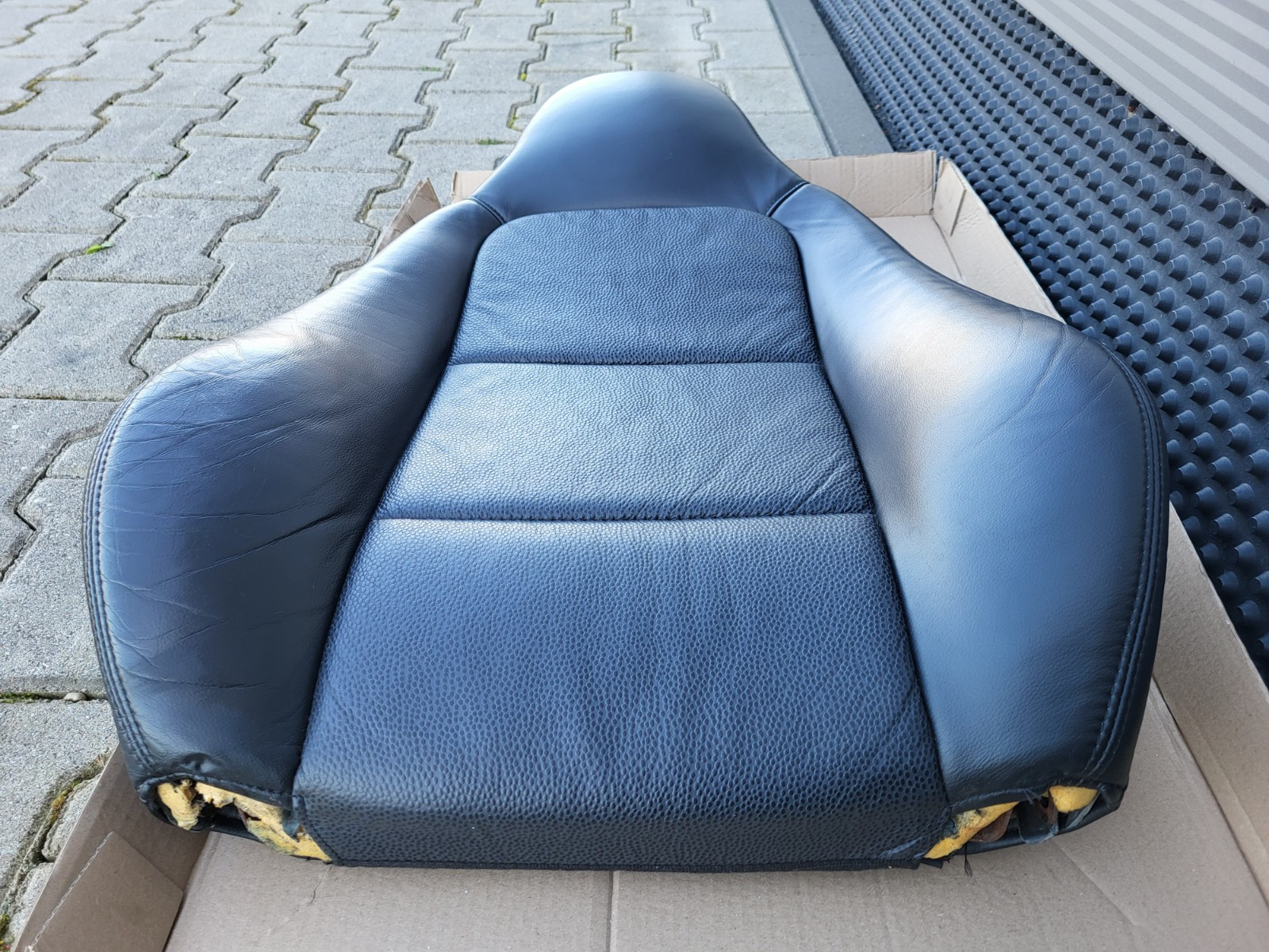 BMW Z3 Roadster Beifahrer Sitz Oberteil Lehne Leder schwarz Rückenlehne Point  – Bild 11