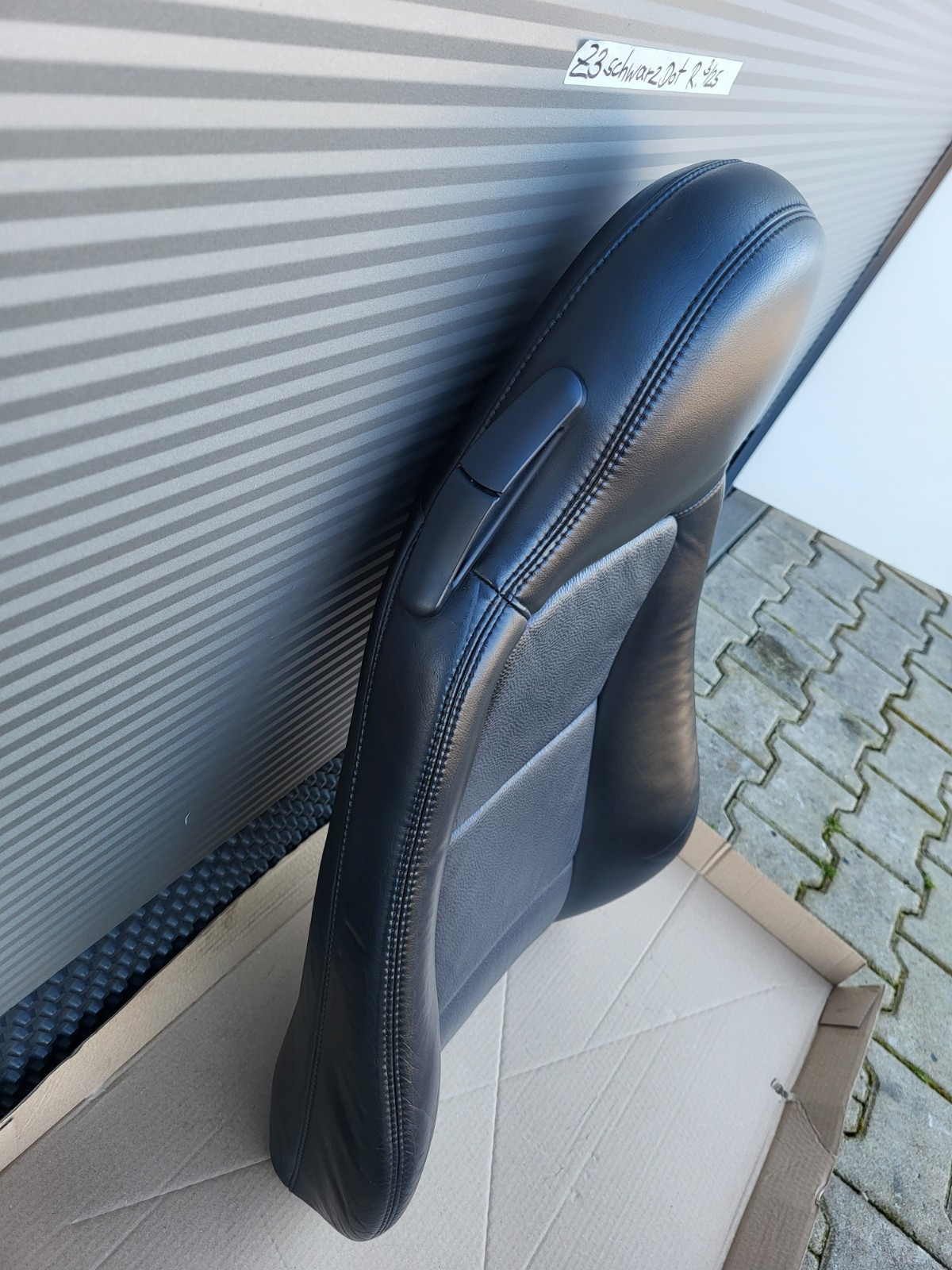 BMW Z3 Roadster Beifahrer Sitz Oberteil Lehne Leder schwarz Rückenlehne Point  – Bild 4