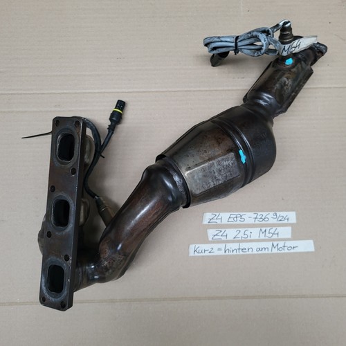 BMW Z4 E85 Katalysator hinten Abgas Krümmer kurz 7516736 Auspuff M54 Motor 2,5i – Bild 1