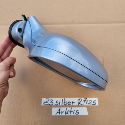 BMW Z3 Roadster Seiten Außen Spiegel Glas + Motor RECHTS Arktis Silber Metallic  – Bild 6