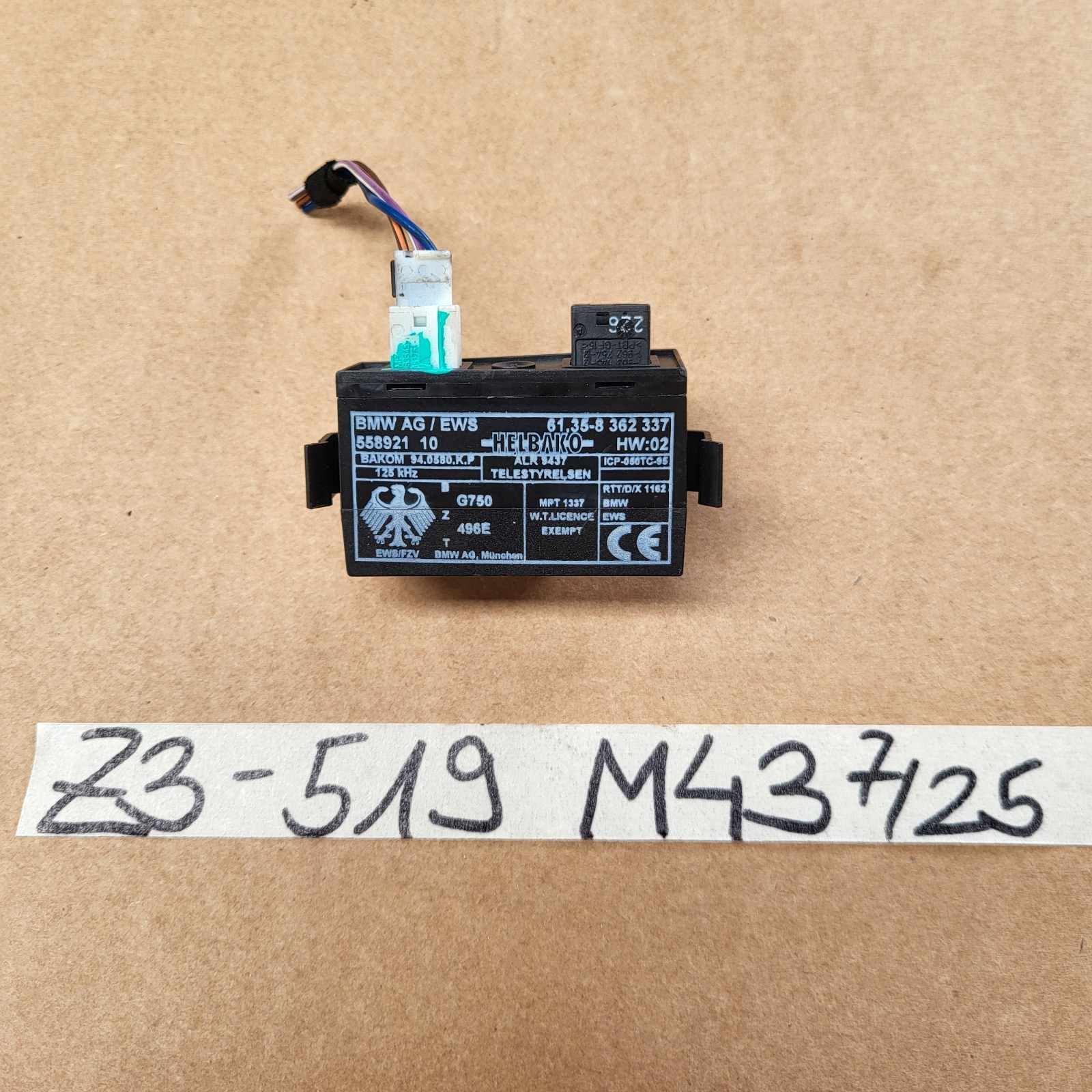 BMW Z3  Motorsteuergerät 1432519 EWS Türschloss M43 Motor OHNE Schlüssel – Bild 5