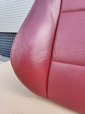BMW Z3 Roadster Fahrer Sitz Oberteil Leder rot Rückenlehne Polster Sitzheizung 
