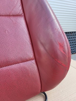 BMW Z3 Roadster Fahrer Sitz Oberteil Leder rot Rückenlehne Polster Sitzheizung 