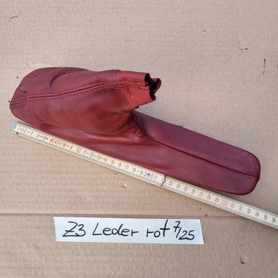 BMW Z3 Roadster Abdeckung für Handbremshebel Leder Sack Handbremse RHD Rot – Bild 3