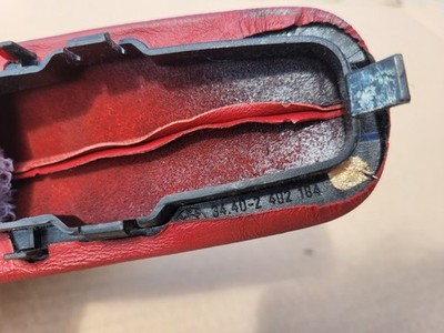 BMW Z3 Roadster Abdeckung für Handbremshebel Leder Sack Handbremse RHD Rot – Bild 7