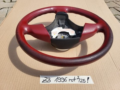 BMW E31 E34 E36 E39 Z3 Lenkrad 1093354 Leder Lenker Rot + Fahrer Airbagmodul