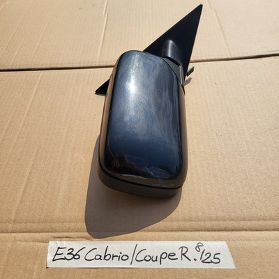 BMW E36 Cabrio Coupe Außen Seiten Spiegel Schwarz + Motor OHNE Spiegelglas – Bild 3