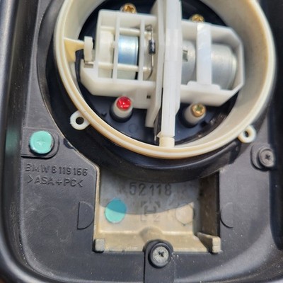 BMW E36 Cabrio Coupe Außen Seiten Spiegel Schwarz + Motor OHNE Spiegelglas – Bild 6