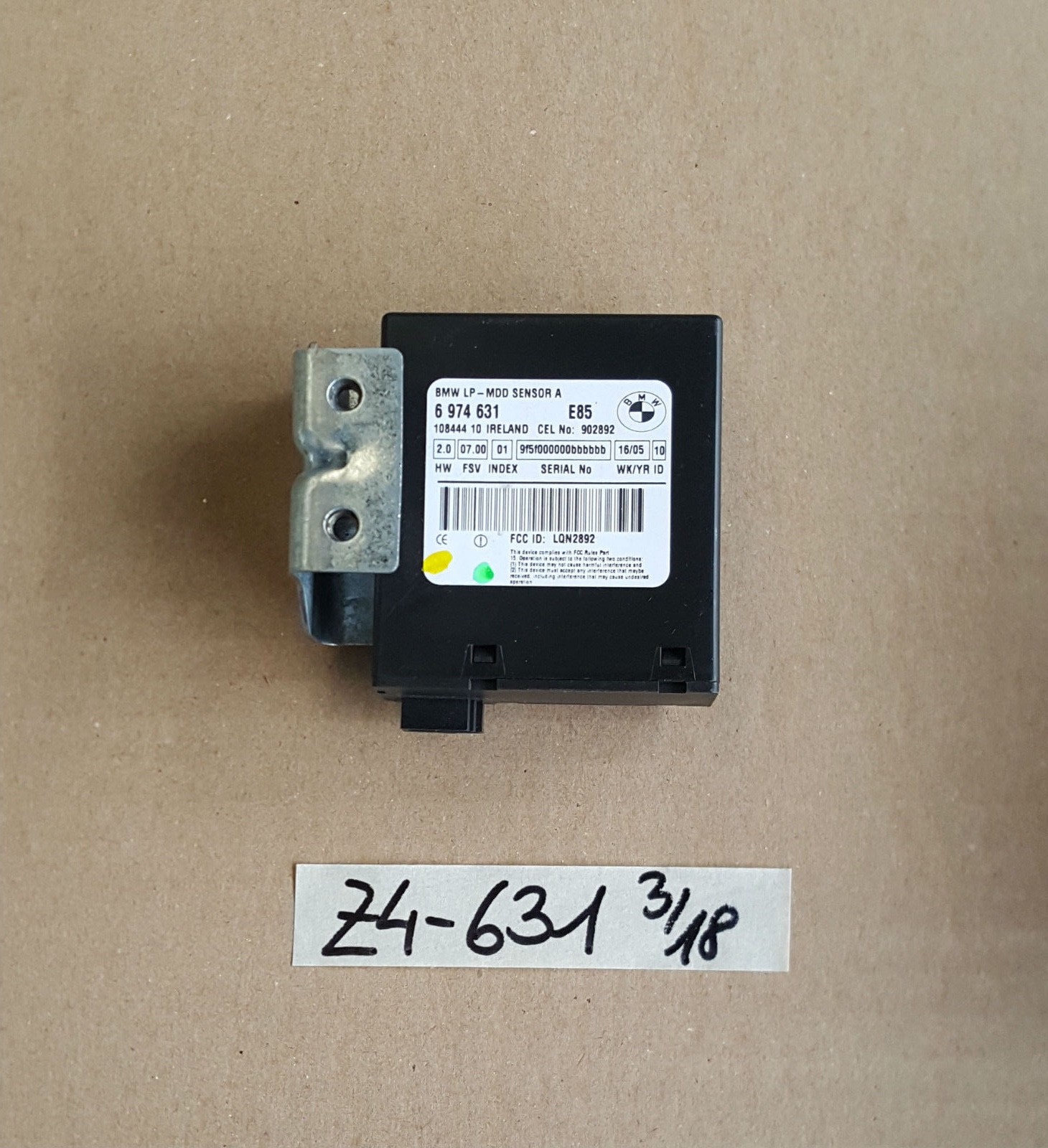 BMW Z4 E85 / Z8 E52 Z3  Alarm Modul Steuergerät Radarinnenraumschutz 6974631