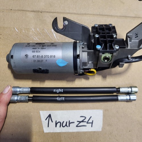 BMW Z4 E85 E36 E46 Cabrio Verdeck Motor 8370816 Dach Antrieb Verriegelung VORNE – Bild 3