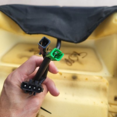 BMW Z3 Roadster Fahrer Sitz Kissen Unterteil Leder Dot point schwarz Sitzheizung – Bild 9