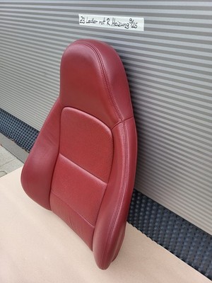 BMW Z3 Beifahrer Sitz Oberteil Leder rot Rückenlehne Polster Sitzheizung  – Bild 2