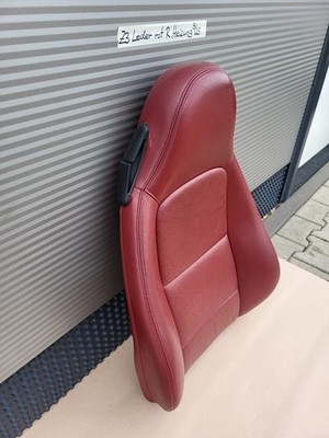 BMW Z3 Beifahrer Sitz Oberteil Leder rot Rückenlehne Polster Sitzheizung  – Bild 3
