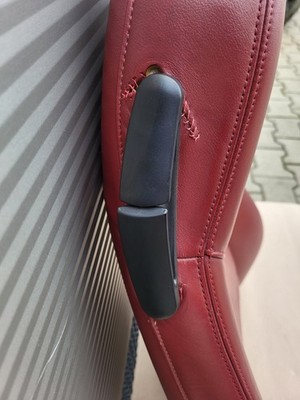 BMW Z3 Beifahrer Sitz Oberteil Leder rot Rückenlehne Polster Sitzheizung  – Bild 4