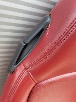 BMW Z3 Beifahrer Sitz Oberteil Leder rot Rückenlehne Polster Sitzheizung  – Bild 5