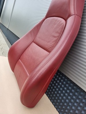 BMW Z3 Beifahrer Sitz Oberteil Leder rot Rückenlehne Polster Sitzheizung  – Bild 7