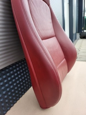 BMW Z3 Beifahrer Sitz Oberteil Leder rot Rückenlehne Polster Sitzheizung  – Bild 9
