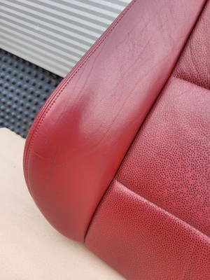 BMW Z3 Beifahrer Sitz Oberteil Leder rot Rückenlehne Polster Sitzheizung  – Bild 10
