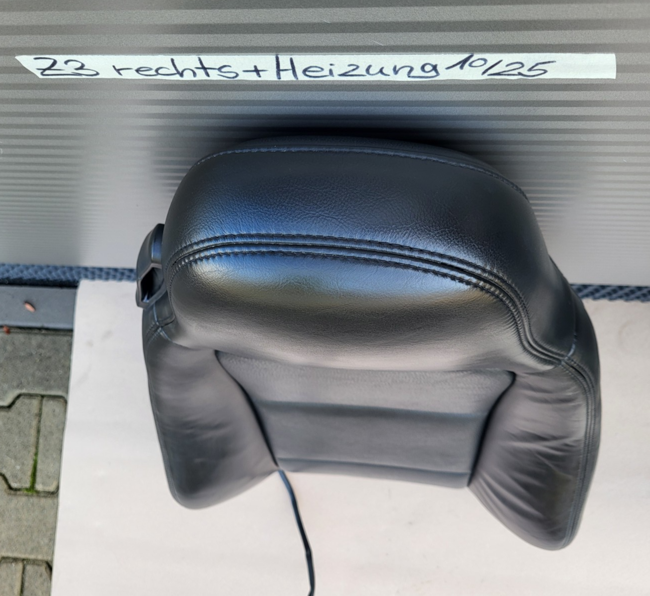 BMW Z3 Roadster Beifahrer Sitz Oberteil  Leder Schwarz Bezug + Polster + Heizung