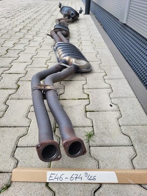 BMW E46 Auspuff Endschalldämpfer Endtopf + Mittelschalldämpfer 7502674 ABHOLUNG – Bild 8