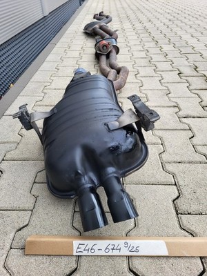 BMW E46 Auspuff Endschalldämpfer Endtopf + Mittelschalldämpfer 7502674 ABHOLUNG – Bild 9