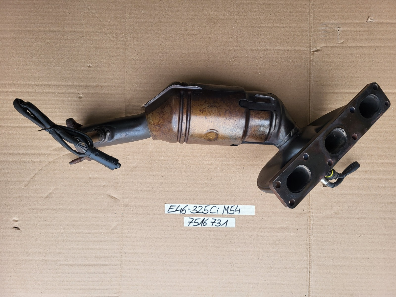 BMW E46 Auspuff Krümmer 7516731 Katalysator 325 i M54 mit 192 PS 7518674 Kurz – Bild 3