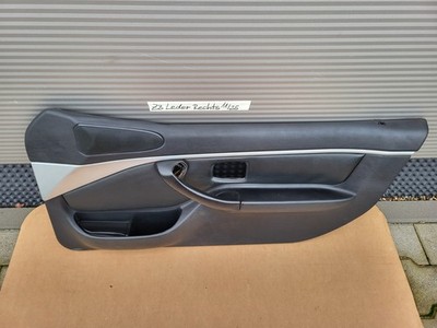 BMW Z3 Roadster Tür Verkleidung Leder Schwarz RECHTS + Griff + Alu Blende – Bild 2