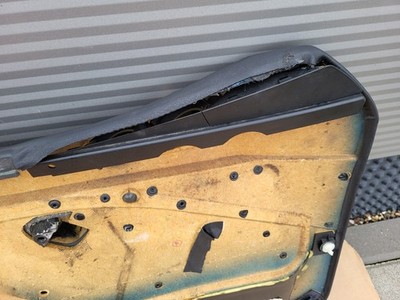 BMW Z3 Roadster Tür Verkleidung Leder Schwarz RECHTS + Griff + Alu Blende – Bild 16