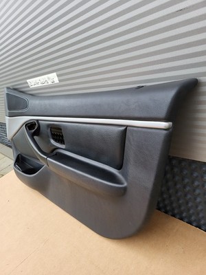 BMW Z3 Roadster Tür Verkleidung Leder Schwarz RECHTS + Griff + Alu Blende – Bild 4