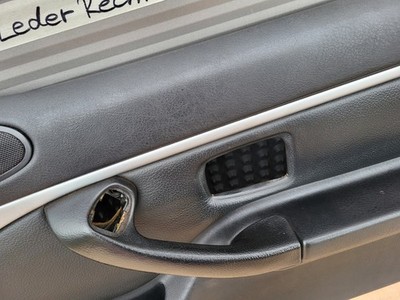 BMW Z3 Roadster Tür Verkleidung Leder Schwarz RECHTS + Griff + Alu Blende – Bild 8