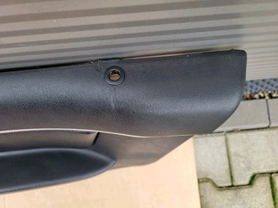 BMW Z3 Roadster Tür Verkleidung Leder Schwarz RECHTS + Griff + Alu Blende – Bild 10