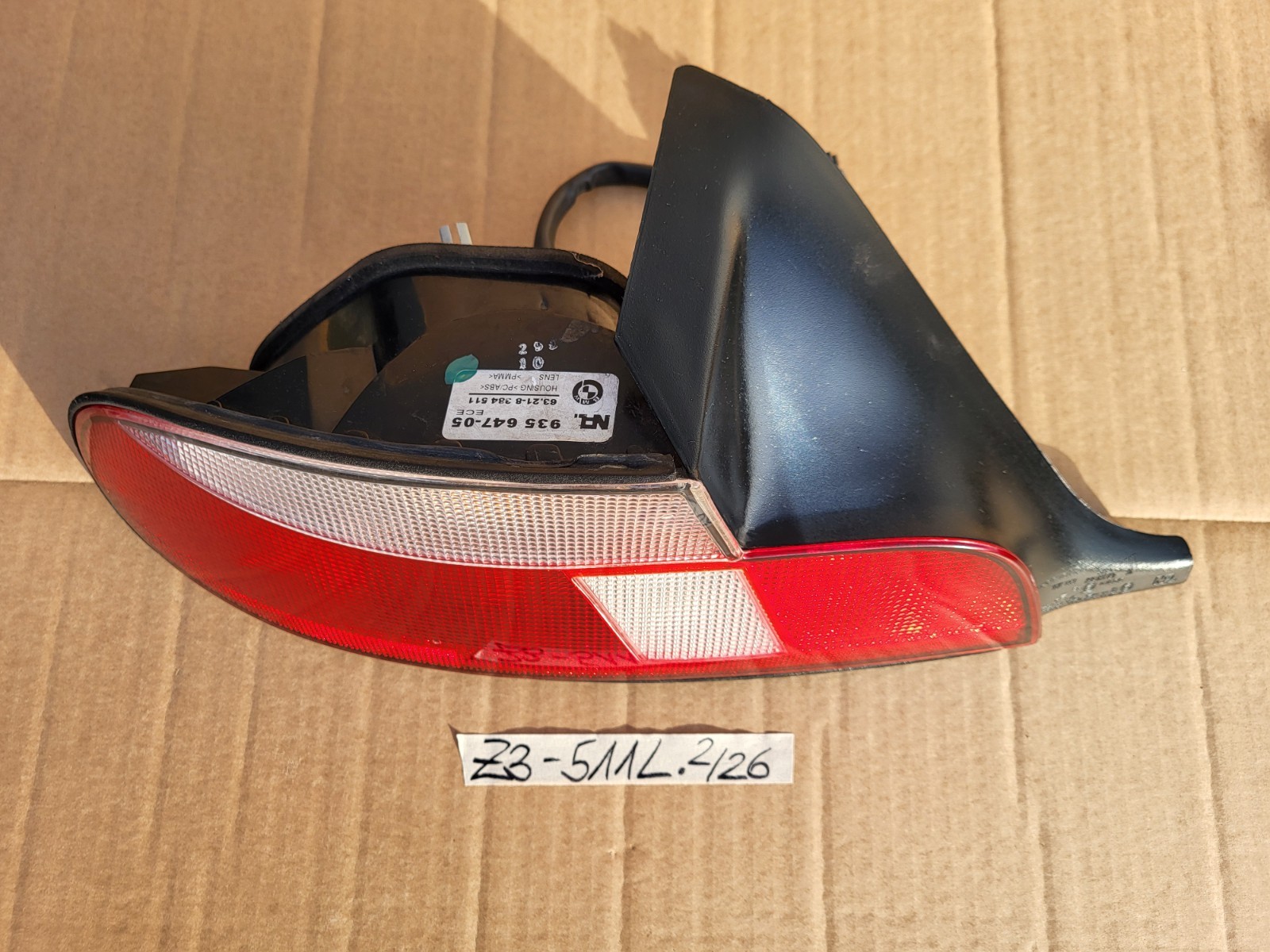 BMW Z3  Roadster Rückleuchte Rücklicht Bremslicht 8384511 LINKS rot weiss – Bild 2