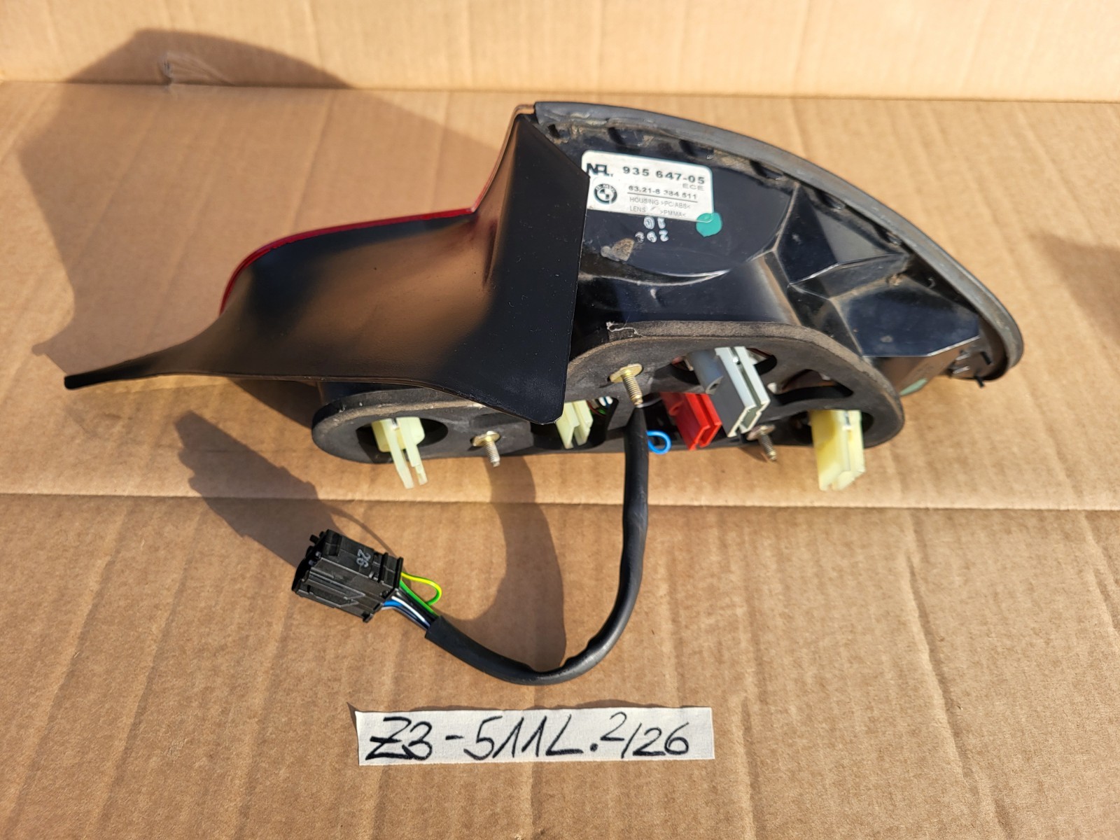 BMW Z3  Roadster Rückleuchte Rücklicht Bremslicht 8384511 LINKS rot weiss – Bild 4