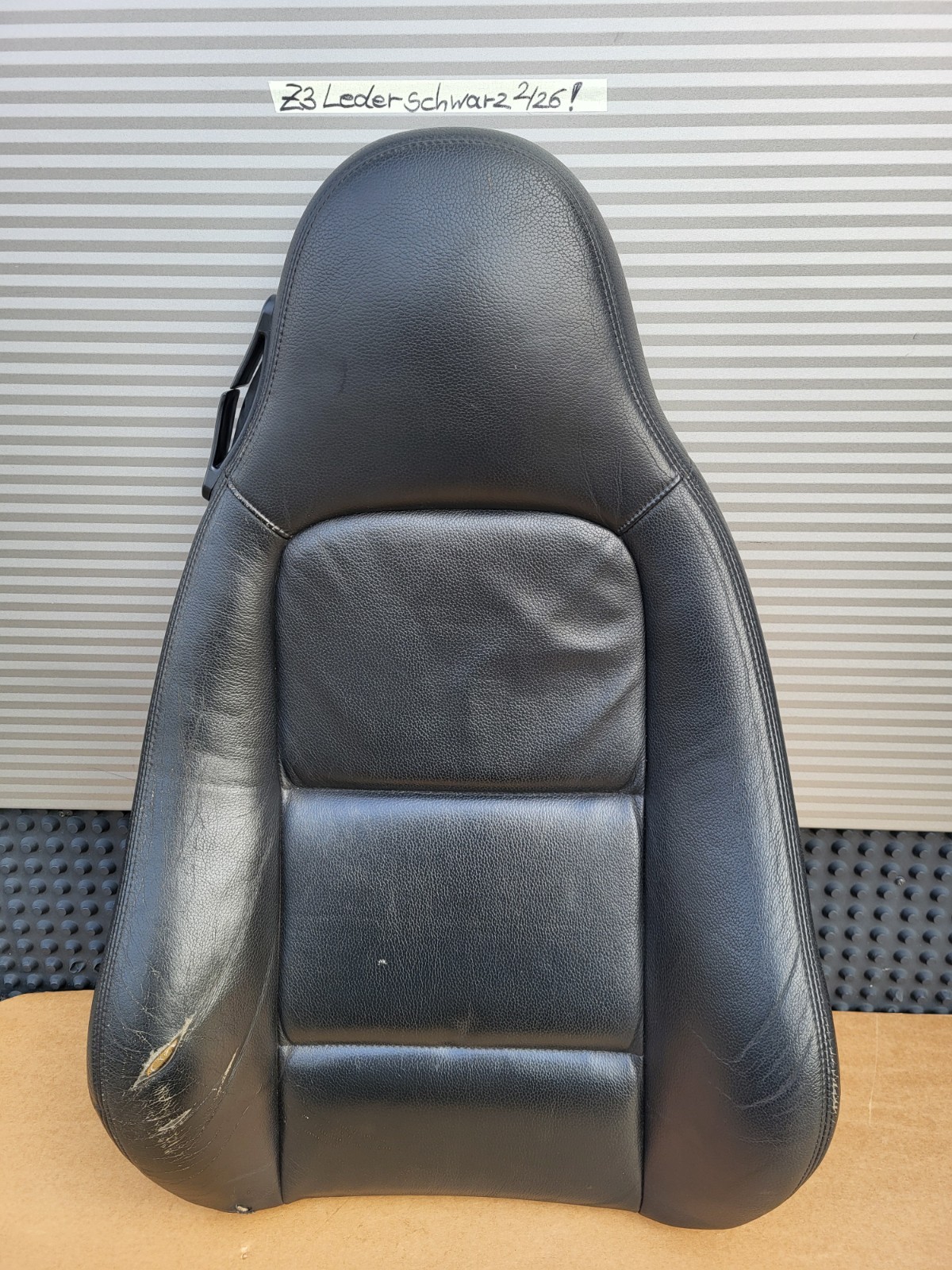 BMW Z3 Roadster Bei Fahrer Sitz Oberteil Lehne Leder Bezug schwarz RECHTS