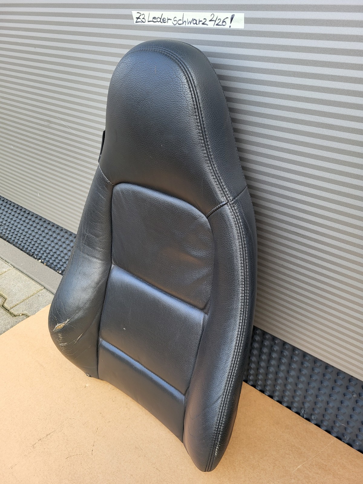 BMW Z3 Roadster Bei Fahrer Sitz Oberteil Lehne Leder Bezug schwarz RECHTS