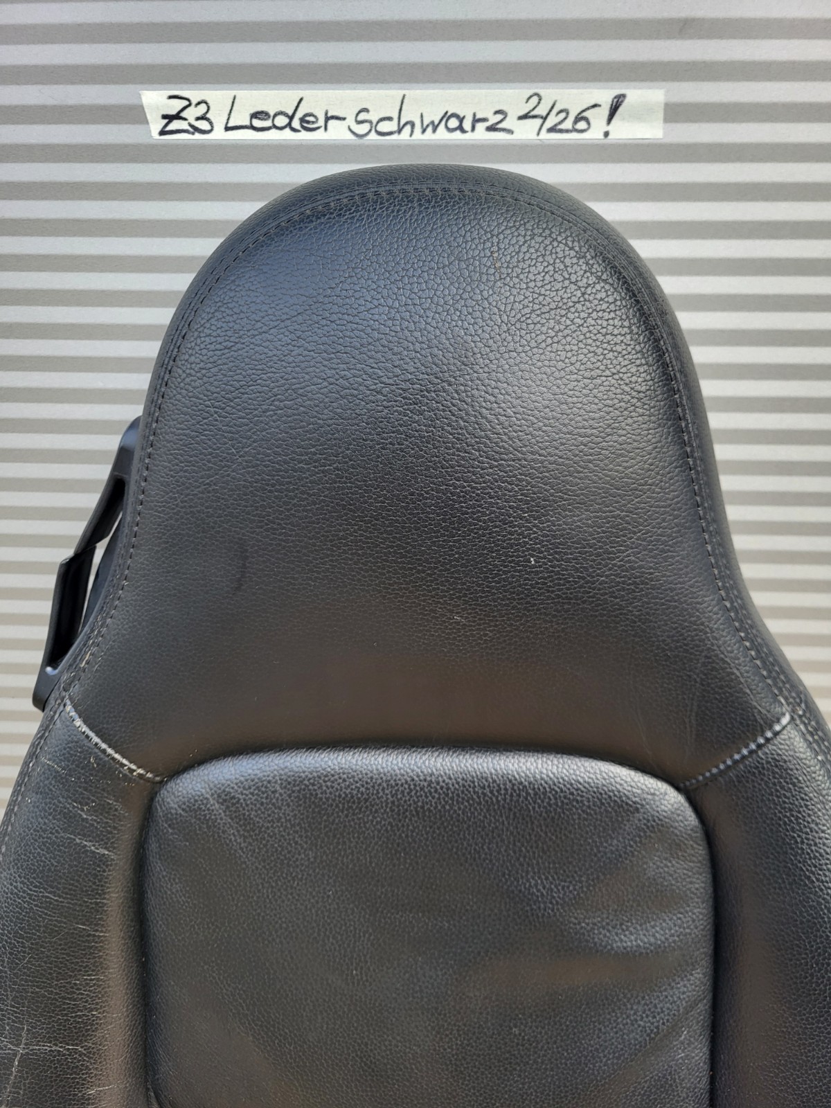 BMW Z3 Roadster Bei Fahrer Sitz Oberteil Lehne Leder Bezug schwarz RECHTS