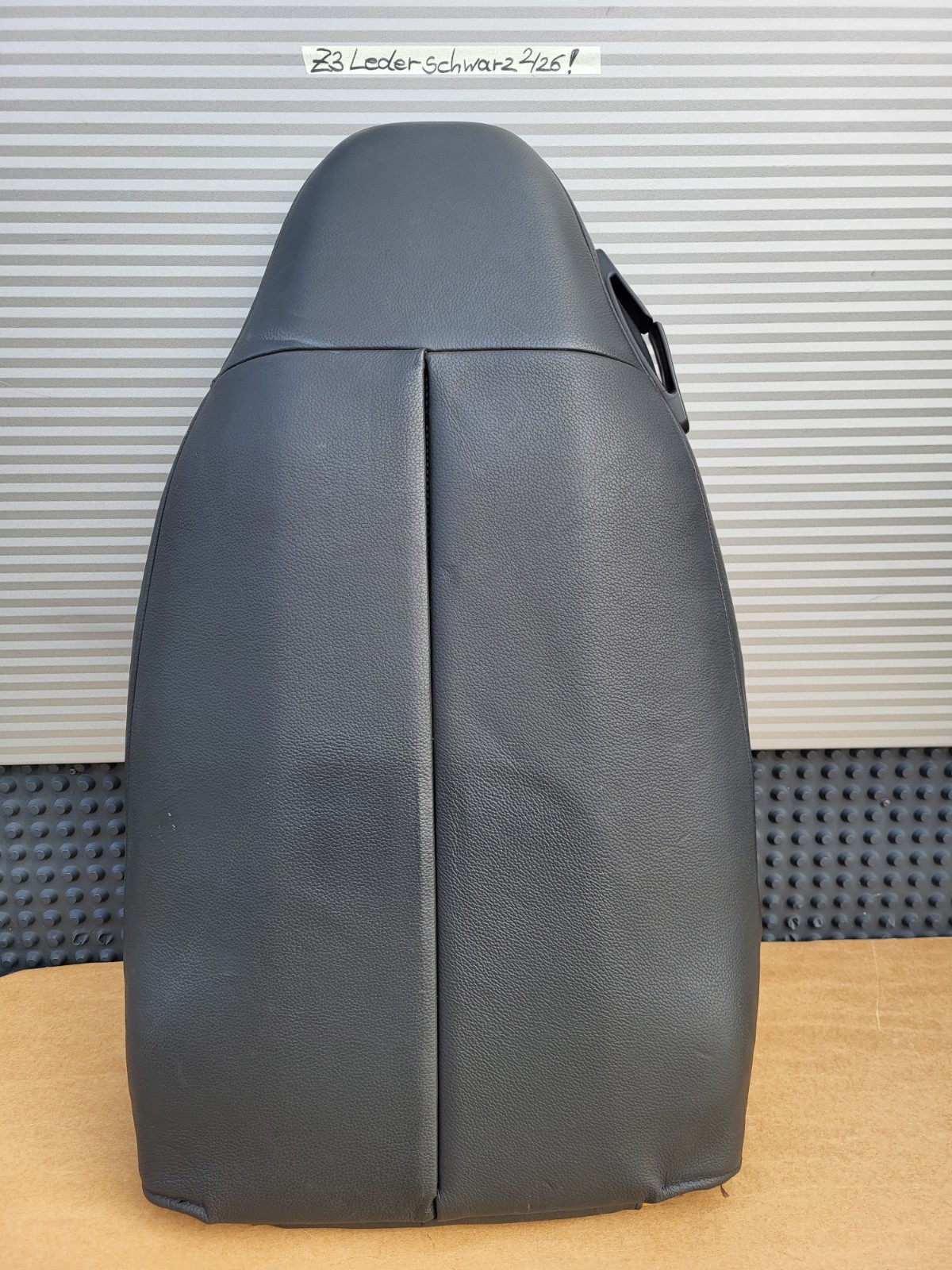 BMW Z3 Roadster Bei Fahrer Sitz Oberteil Lehne Leder Bezug schwarz RECHTS