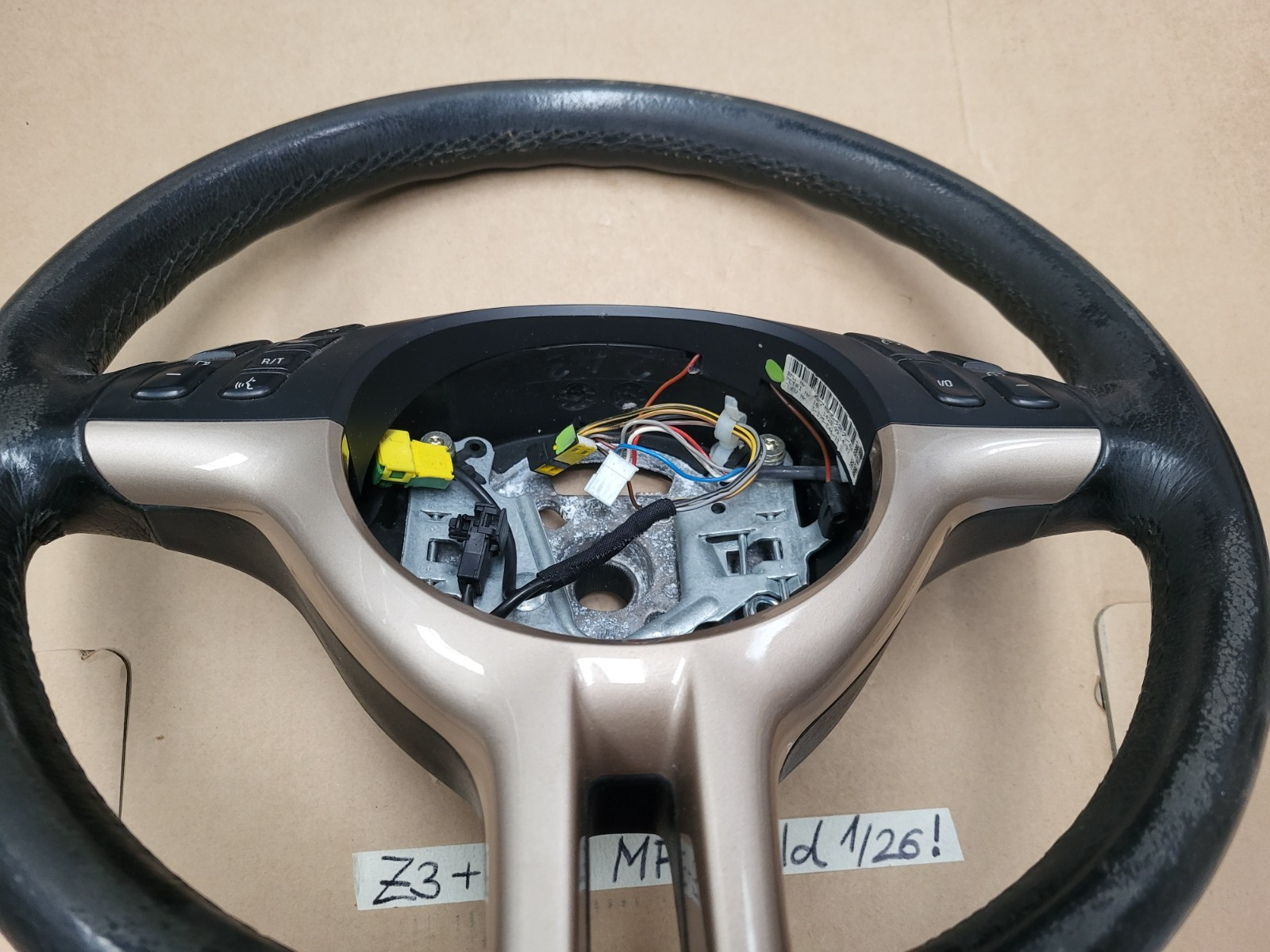 BMW Z3 Facelift E46 E39 MFL Sportlenkrad Leder Lenker Sport Lenkrad gold 6753527