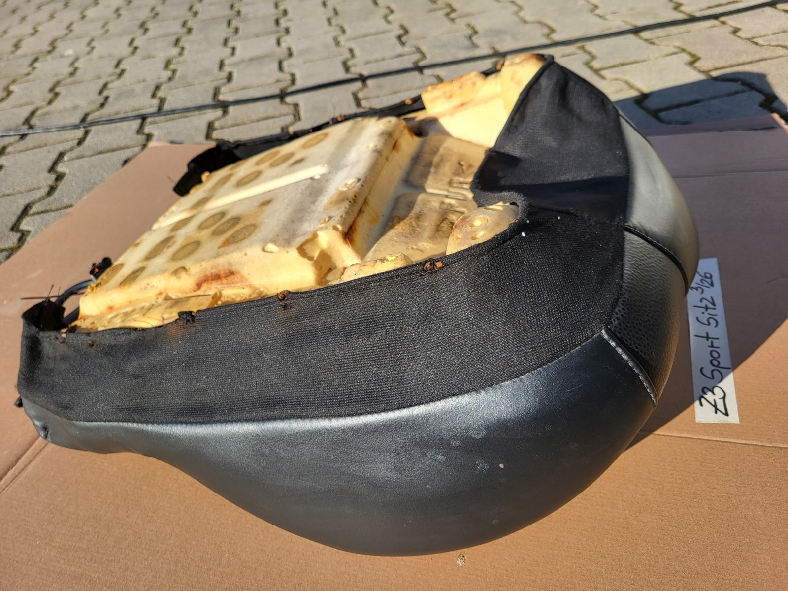 BMW Z3 Roadster Fahrer Sport Sitz Unterteil Leder Oregon schwarz Sitzheizung – Bild 10