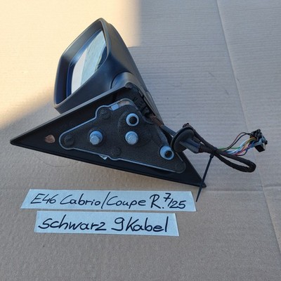BMW E46 Cabrio Coupe Außen Spiegel RECHTS schwarz Memory Funktion anklappbar