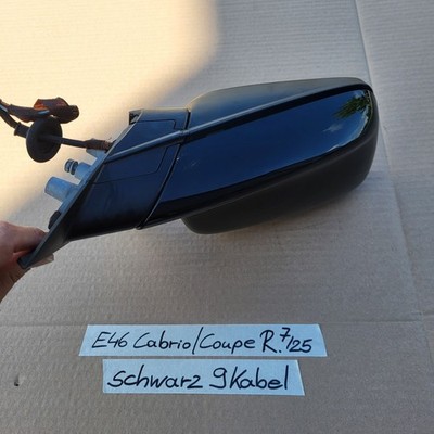 BMW E46 Cabrio Coupe Außen Spiegel RECHTS schwarz Memory Funktion anklappbar