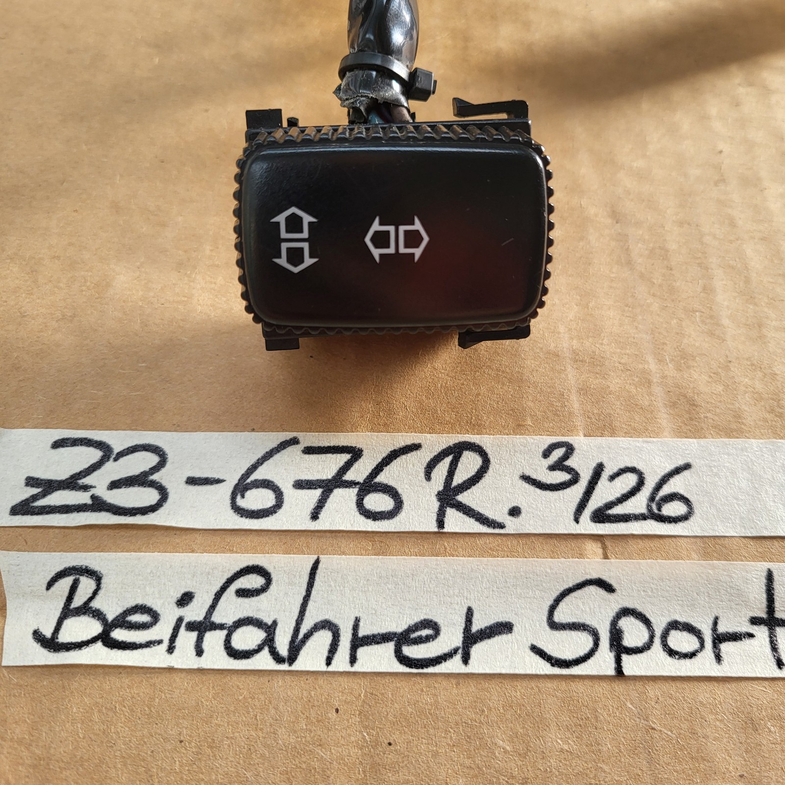 BMW Z3 Beifahrer Sport Sitz Schalter Kabel Stecker Höhen Verstellung 8410676