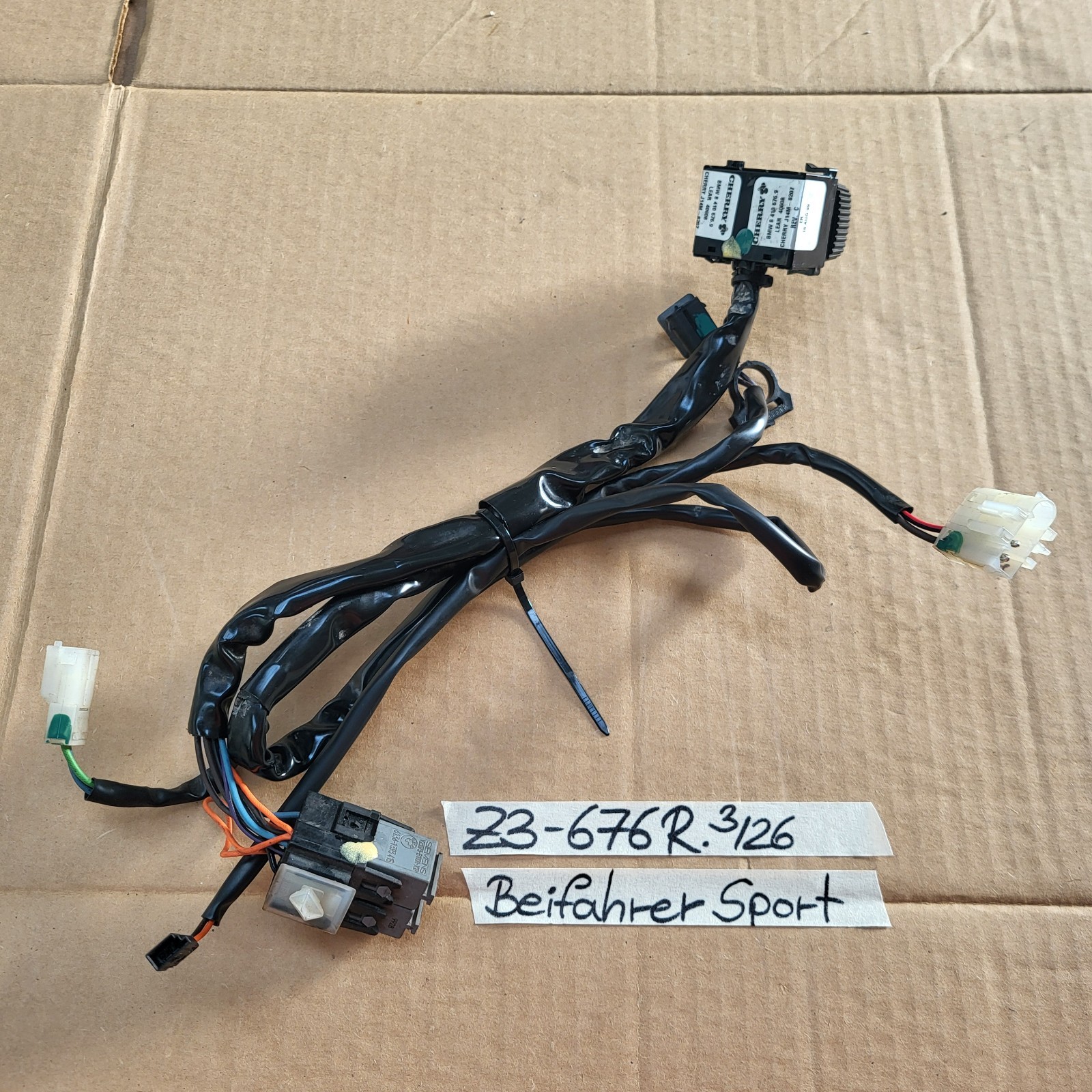 BMW Z3 Beifahrer Sport Sitz Schalter Kabel Stecker Höhen Verstellung 8410676