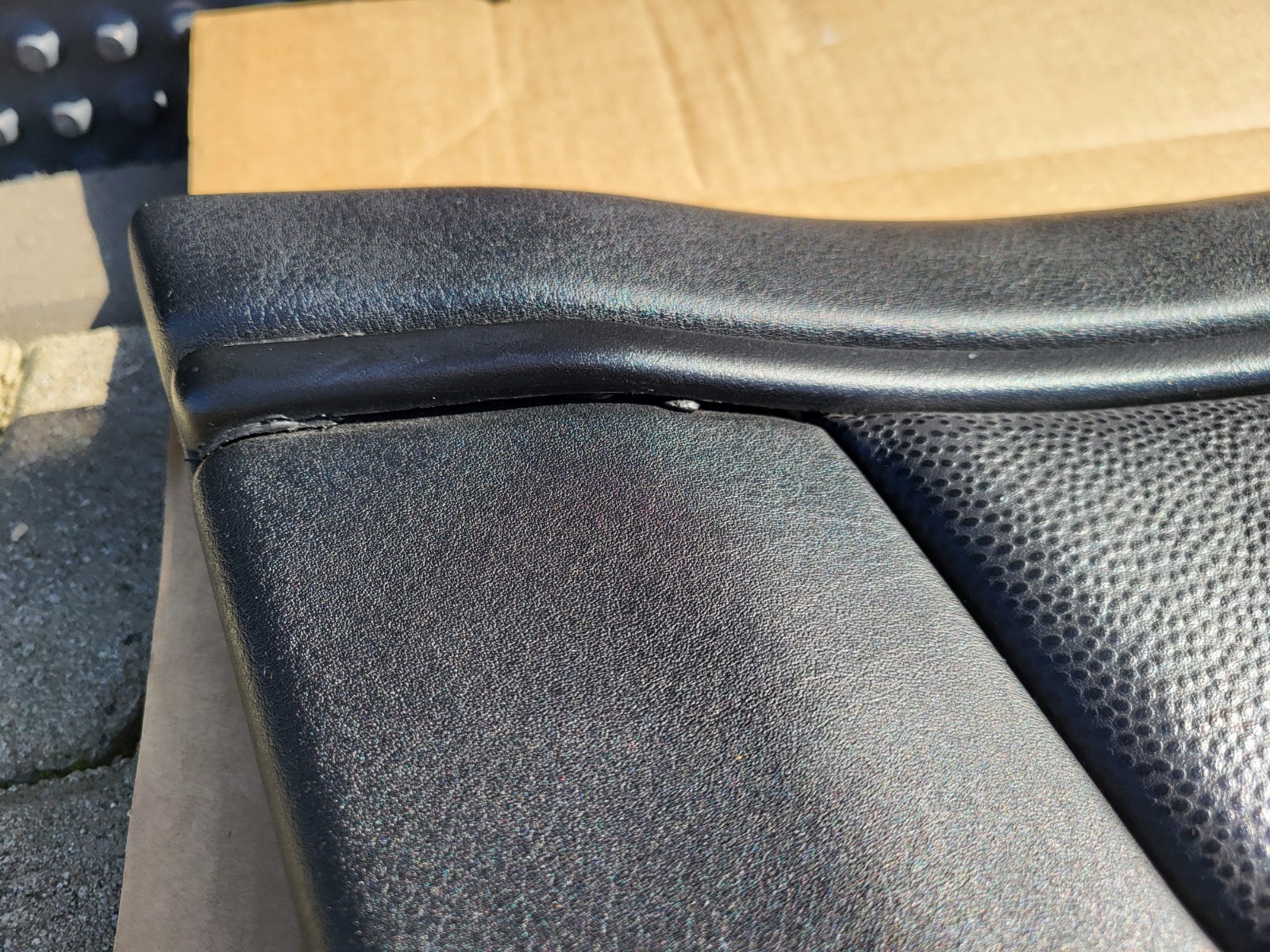 BMW Z3 Roadster Tür Verkleidung Leder Dot Schwarz + Griff LINKS Airbag-Klappe