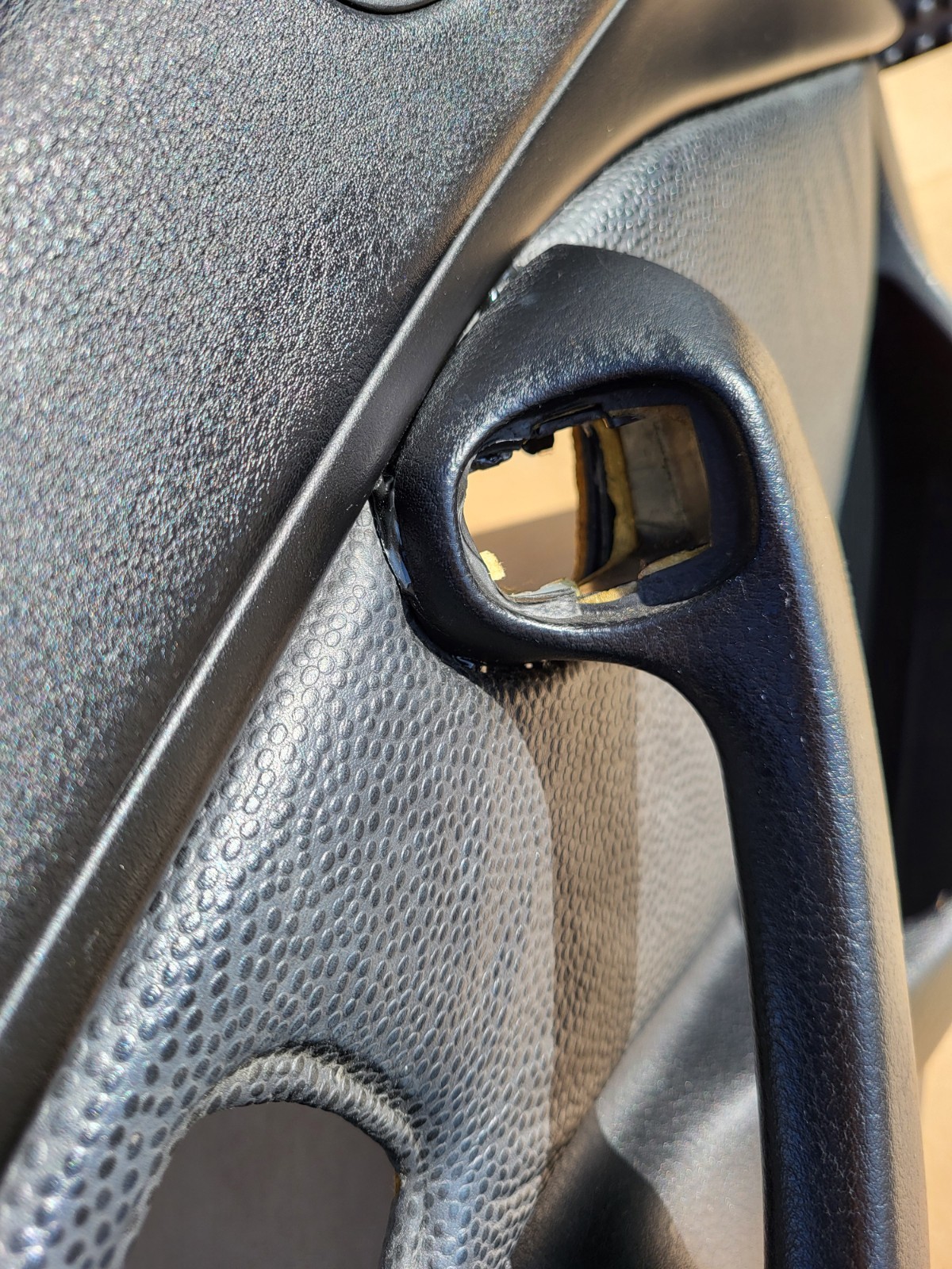 BMW Z3 Roadster Tür Verkleidung Leder Dot Schwarz + Griff LINKS Airbag-Klappe