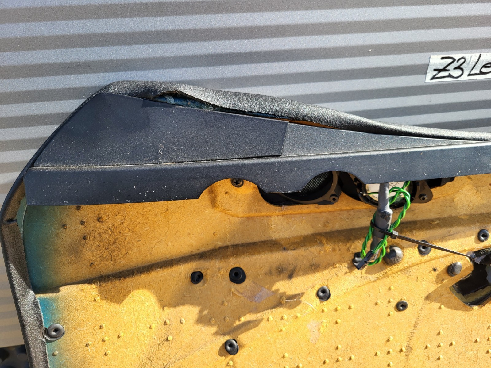 BMW Z3 Roadster Tür Verkleidung Leder Dot Schwarz + Griff LINKS Airbag-Klappe